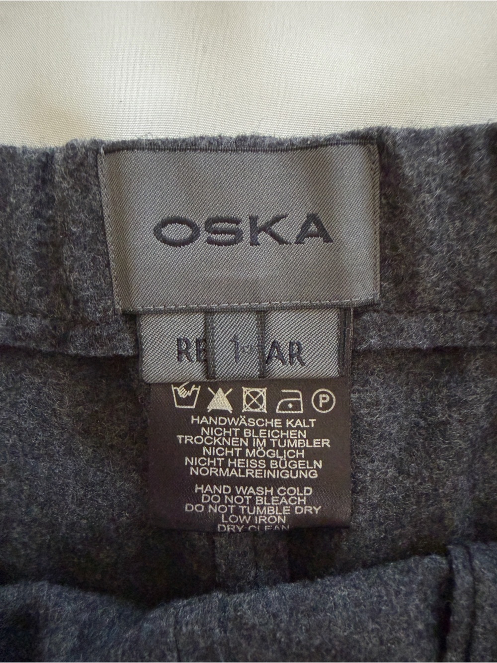 Oska 100% Wool Barrel Trousers Charcoal Grey - Picture 8 of 16
